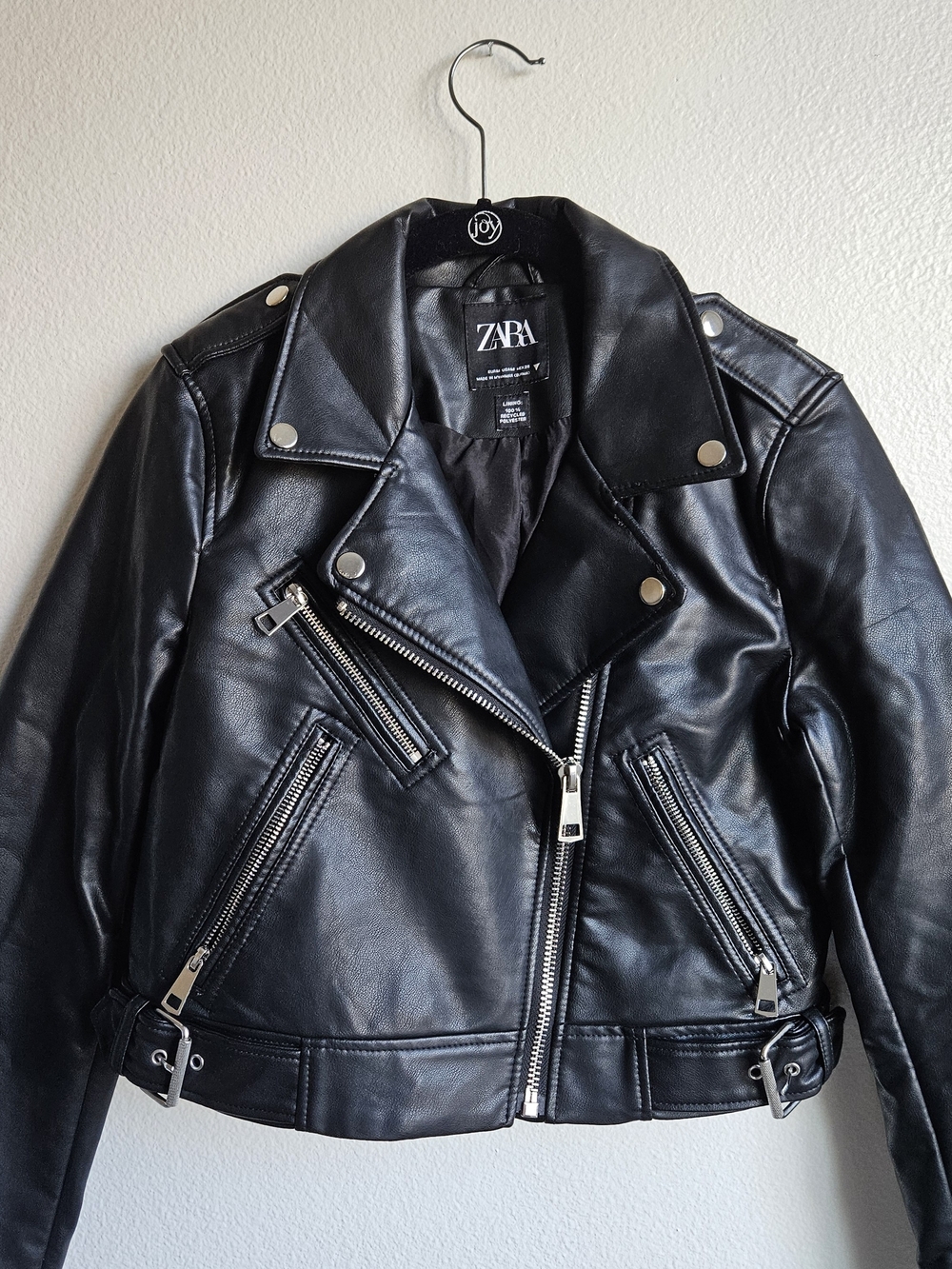 ZARA Women’s Black Faux Lining Moto Jacket